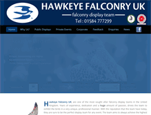Tablet Screenshot of hawkeyefalconry.co.uk